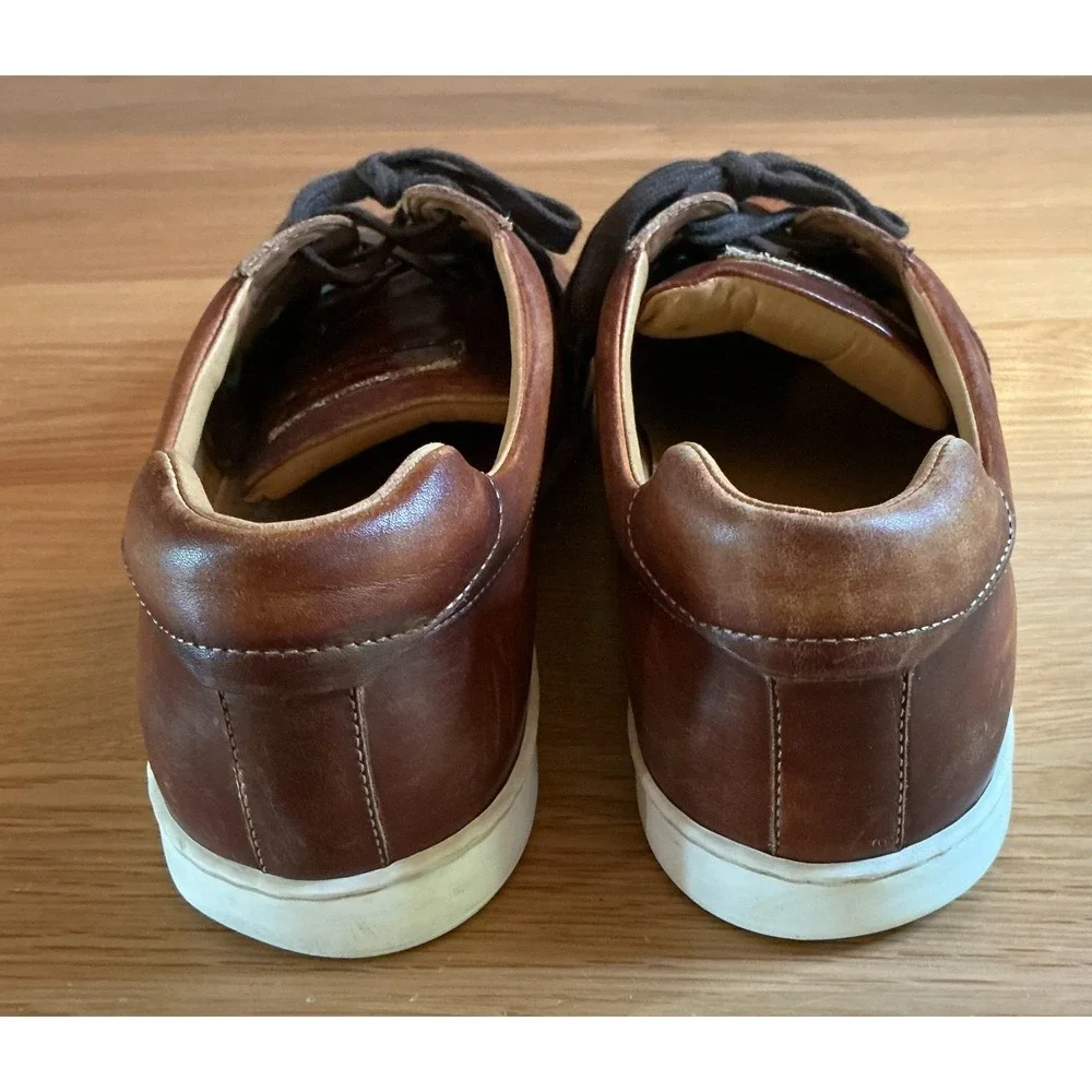 Magnanni 20841 Mens 11 Brown Burnished Leather Sneakers Lace Up Shoes Spain‎
